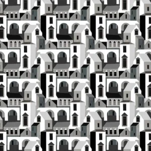 black-grey misc cotton fabric from Prestigious Textiles