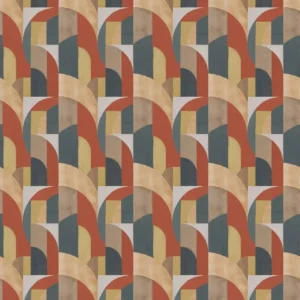 multicolour geometric cotton fabric from Prestigious Textiles