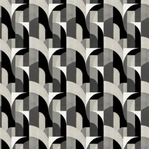 black-grey geometric cotton fabric from Prestigious Textiles