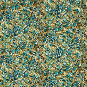 blue botanical velvet-chenille fabric from Studio G
