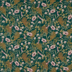 green botanical cotton fabric from Studio G