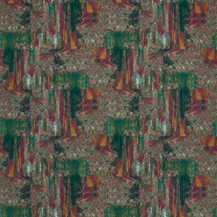 Hillcrest Fabric - Forest / Raspberry swatch