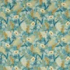 blue botanical cotton fabric from Studio G