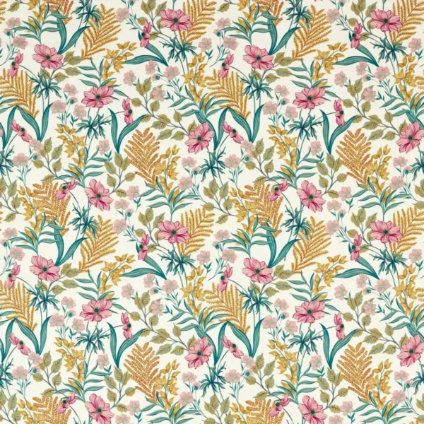 multicolour botanical cotton fabric from Studio G