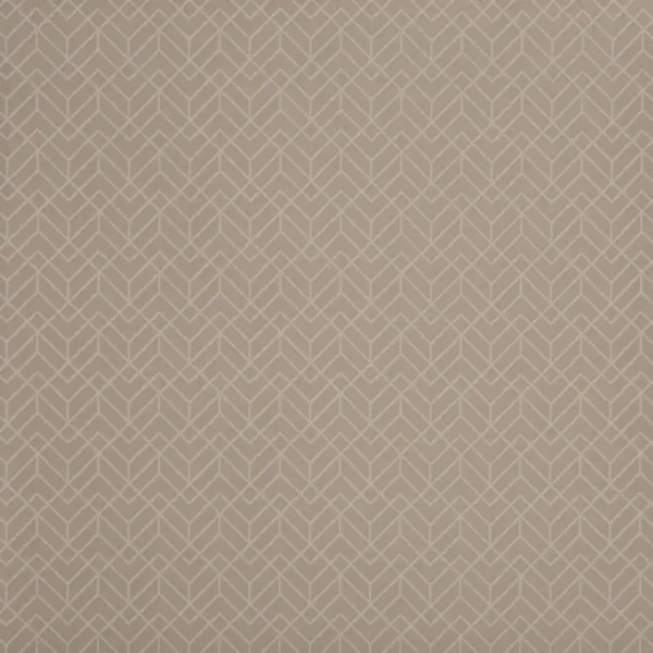 Penrose Fabric - Almond by brown geometric woven fabric from Prestigious Textiles