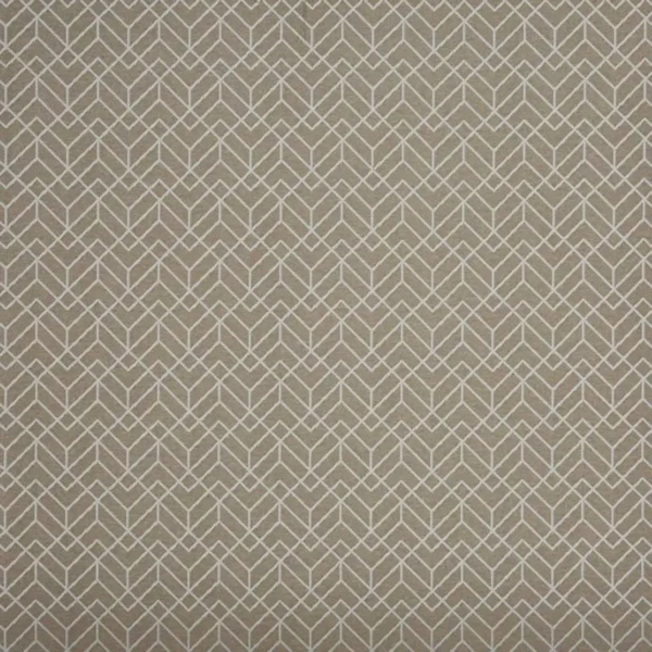 Penrose Fabric - Hemp by brown geometric woven fabric from Prestigious Textiles