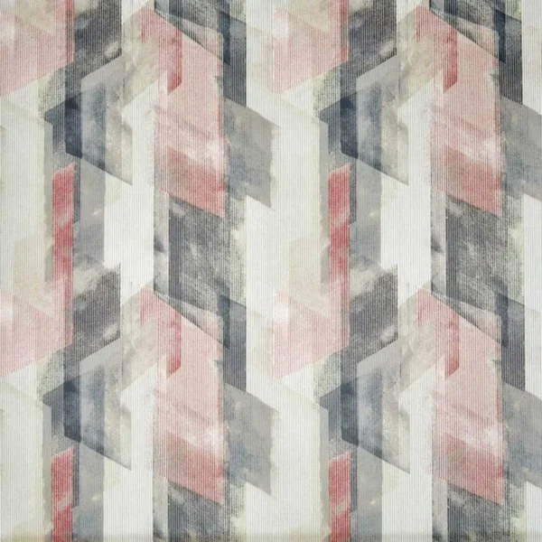 Network Fabric - Blush by multicolour geometric printed fabric from Prestigious Textiles