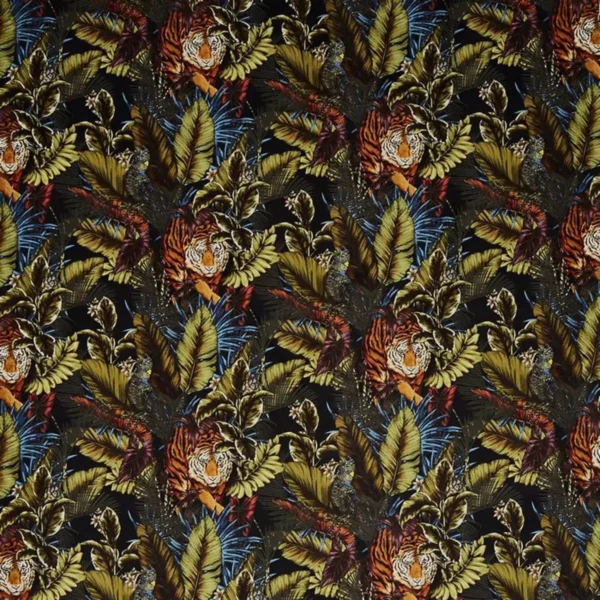 multicolour animal velvet-chenille fabric from Prestigious Textiles