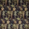 black-grey botanical velvet-chenille fabric from Prestigious Textiles