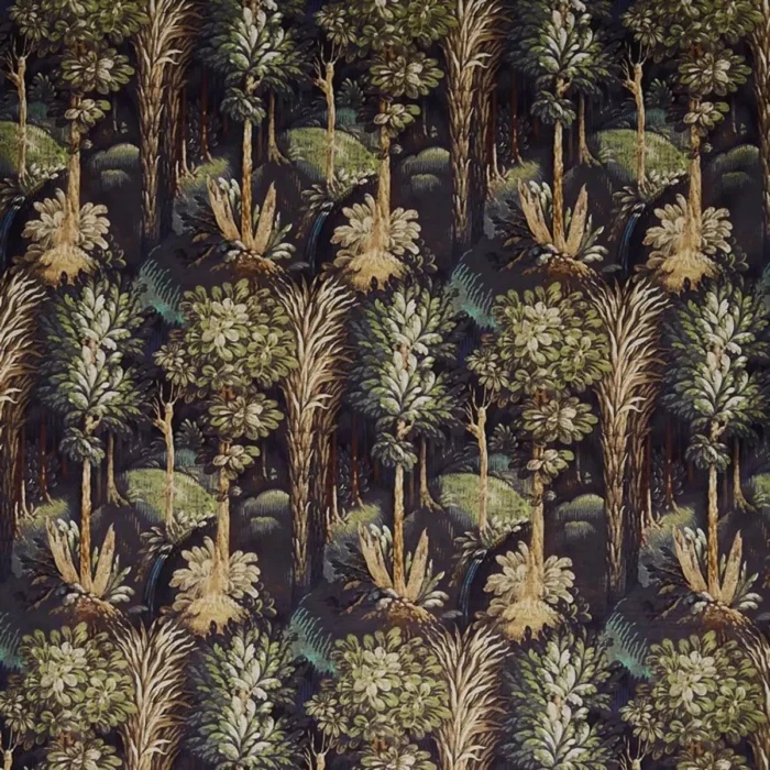 Forbidden Forest Fabric - Ebony swatch