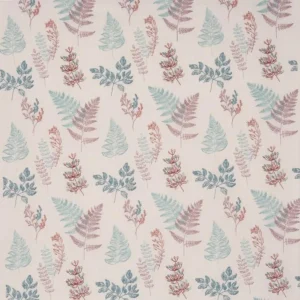 blue botanical embroideried fabric from Prestigious Textiles