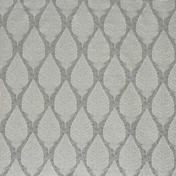 Treasure Fabric - Chrome by black-grey botanical jacquard fabric from Prestigious Textiles