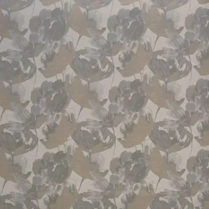 black-grey botanical jacquard fabric from Prestigious Textiles