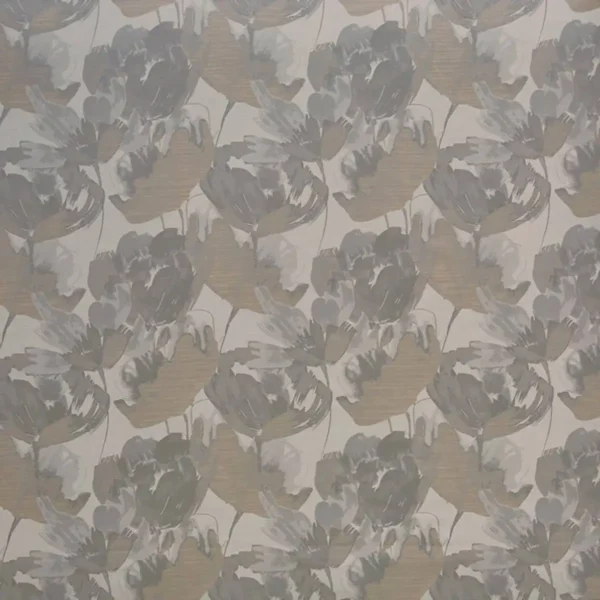 Wonder Fabric - Quartz by black-grey botanical jacquard fabric from Prestigious Textiles