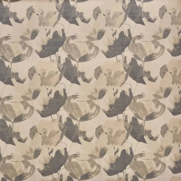 black-grey botanical jacquard fabric from Prestigious Textiles
