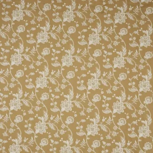 brown botanical embroideried fabric from Prestigious Textiles