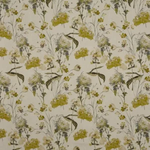 yellow botanical printed fabric from Prestigious Textiles