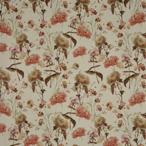 orange botanical printed fabric from Prestigious Textiles