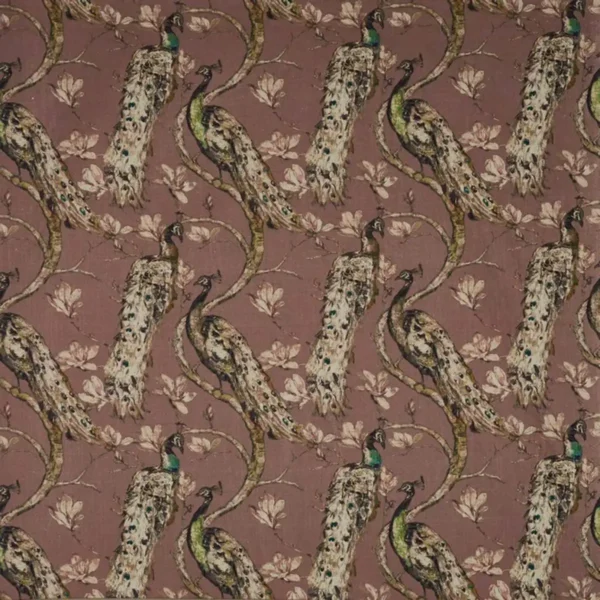 Richmond Fabric - Woodrose by purple animal printed fabric from Prestigious Textiles
