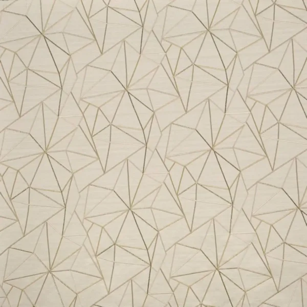 Fraction Fabric - Chalk by black-grey geometric embroideried fabric from Prestigious Textiles