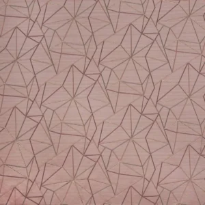 pink geometric embroideried fabric from Prestigious Textiles