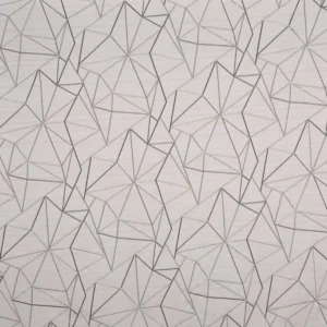 black-grey geometric embroideried fabric from Prestigious Textiles