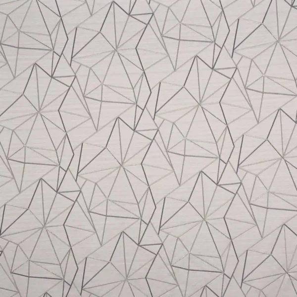 black-grey geometric embroideried fabric from Prestigious Textiles