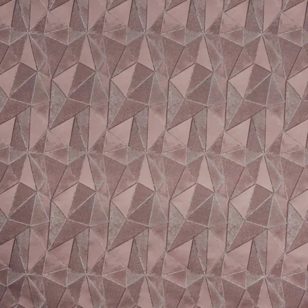Point Fabric - Rose Quartz by pink geometric jacquard fabric from Prestigious Textiles