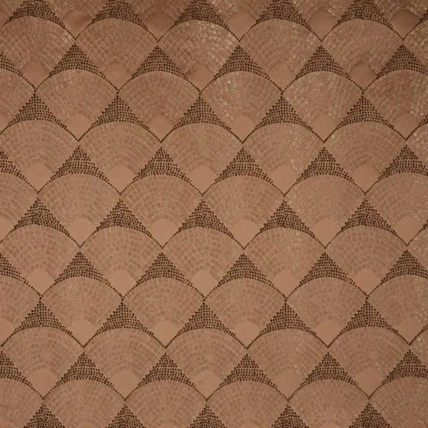 Radiate Fabric - Copper by brown geometric jacquard fabric from Prestigious Textiles