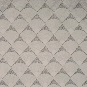 black-grey geometric jacquard fabric from Prestigious Textiles