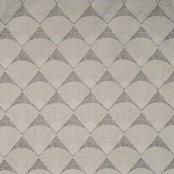 Radiate Fabric - Sterling by black-grey geometric jacquard fabric from Prestigious Textiles