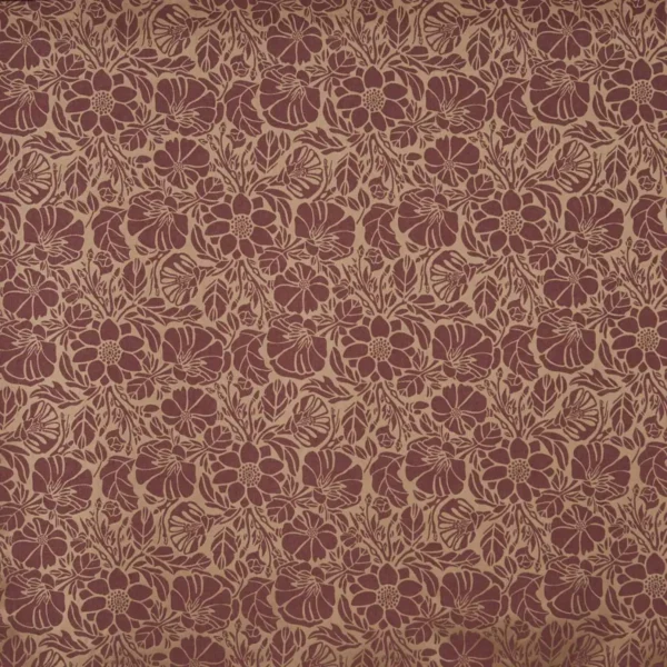 Wallace Fabric - Russet by multicolour botanical jacquard fabric from Prestigious Textiles