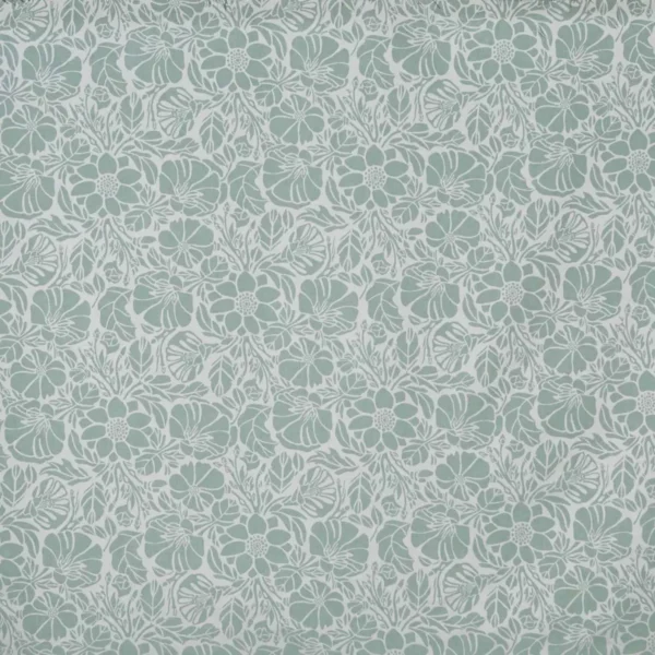 Wallace Fabric - Peppermint by green botanical jacquard fabric from Prestigious Textiles