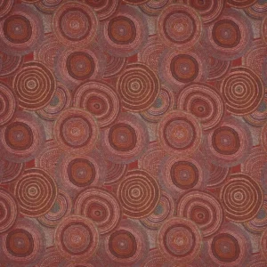 red geometric cotton fabric from Prestigious Textiles