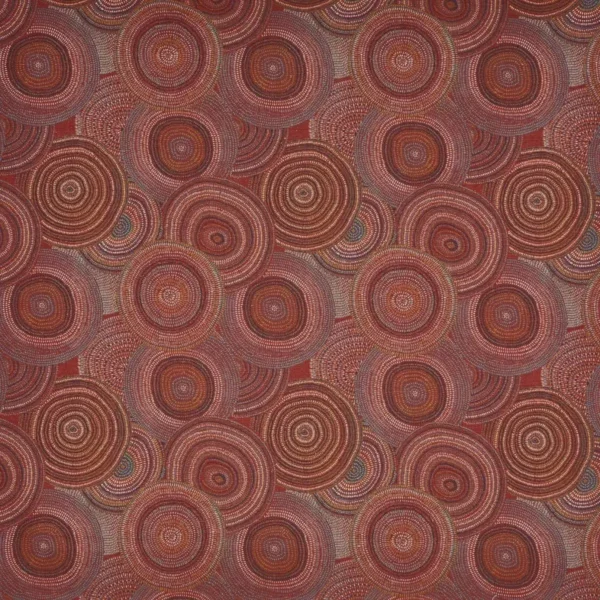 Chinchiro Fabric - Tribal by red geometric cotton fabric from Prestigious Textiles