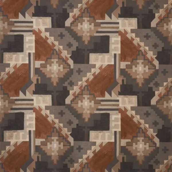 multicolour geometric cotton fabric from Prestigious Textiles