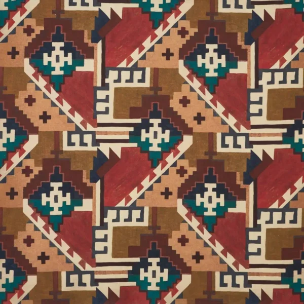 multicolour geometric cotton fabric from Prestigious Textiles