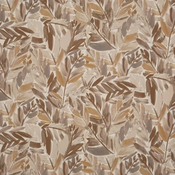 Acer Fabric - Pampas by black-grey botanical cotton fabric from Prestigious Textiles