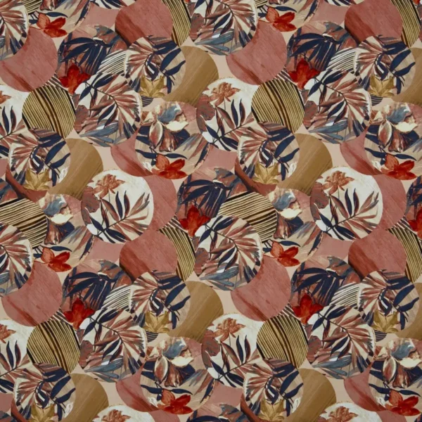 Osaka Fabric - Spice by orange botanical cotton fabric from Prestigious Textiles