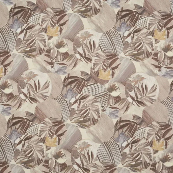 Osaka Fabric - Pampas by black-grey botanical cotton fabric from Prestigious Textiles