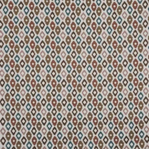 brown geometric embroideried fabric from Prestigious Textiles