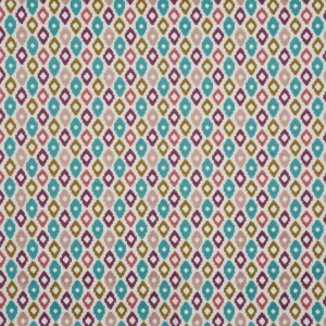multicolour geometric embroideried fabric from Prestigious Textiles