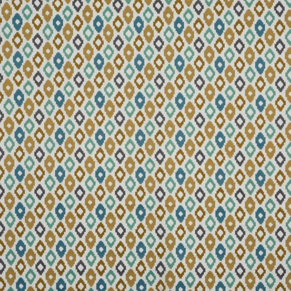 Cassia Fabric - Honey by multicolour geometric misc fabric from Prestigious Textiles