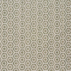green geometric jacquard fabric from Prestigious Textiles