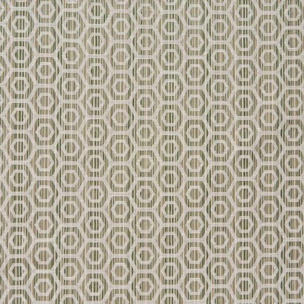 Peninsular Fabric - Forest by green geometric jacquard fabric from Prestigious Textiles