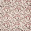 red botanical embroideried fabric from Prestigious Textiles