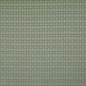 green geometric jacquard fabric from Prestigious Textiles