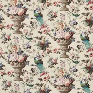 multicolour botanical cotton fabric from Prestigious Textiles
