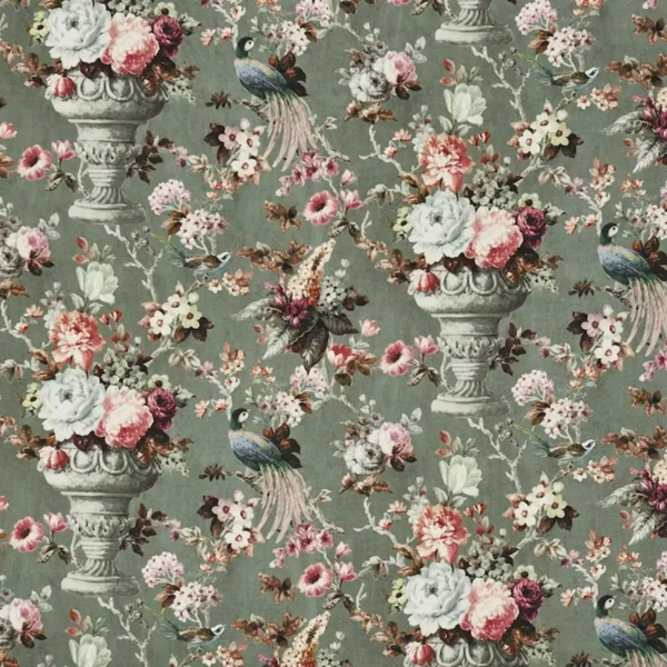 green botanical cotton fabric from Prestigious Textiles