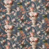 blue botanical cotton fabric from Prestigious Textiles